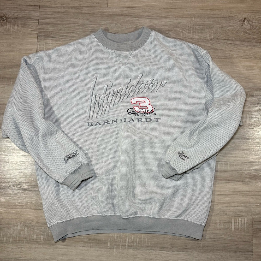 Chase Authentics Gray Crewneck Sweater with Red Accent